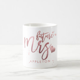 PixDezines Future Mrs/Faux Roos Gold/Modern Script Koffiemok