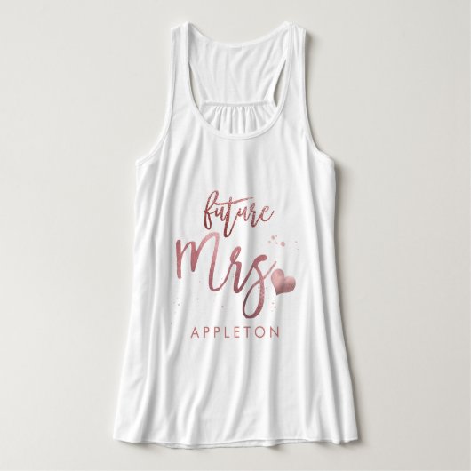 PixDezines Future Mrs/Faux Roos Gold Script Tanktop (Design voorkant)