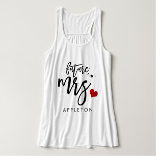 PixDezines Future Mrs/Handgeschreven het Manuscrip Tanktop