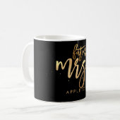 PixDezines Future Mrs Modern/Faux Gold Script Koffiemok (Voorkant links)