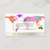 PixDezines gaan over de wereldkaart van de wereld/ Visitekaartje (Voorkant)