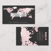 PixDezines gaan over een globale/zwarte roze woord Visitekaartje (Voorkant / Achterkant)