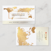 PixDezines gaan over een wereldwijde of faux goudk Visitekaartje (Voorkant / Achterkant)