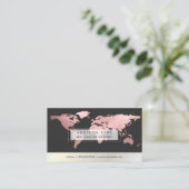 PixDezines gaan over een wereldwijde of faux roos  Visitekaartje (Staand voorkant)