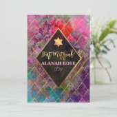 PixDezines Galaxy Abstracte geometrische vleermuis Kaart (Staand voorkant)