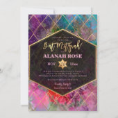 PixDezines Galaxy Abstracte geometrische vleermuis Kaart (Achterkant)