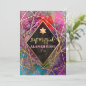 PixDezines Galaxy Abstracte geometrische vleermuis Kaart (Staand voorkant)