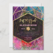 PixDezines Galaxy Abstracte geometrische vleermuis Kaart (Achterkant)