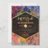 PixDezines Galaxy Abstracte geometrische vleermuis Kaart (Achterkant)