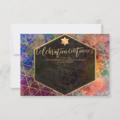 PixDezines Galaxy Abstracte Mitzvah Receptie (Achterkant)