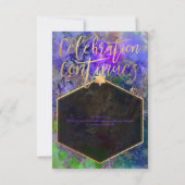 PixDezines Galaxy Abstracte Mitzvah Receptie (Achterkant)