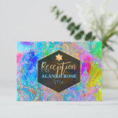 PixDezines Galaxy Abstracte Mitzvah Receptie (Staand voorkant)