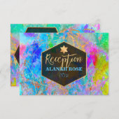 PixDezines Galaxy Abstracte Mitzvah Receptie (Voorkant / Achterkant)