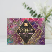 PixDezines Galaxy Abstracte Mitzvah Receptie (Staand voorkant)