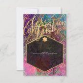 PixDezines Galaxy Abstracte Mitzvah Receptie (Achterkant)