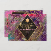 PixDezines Galaxy Abstracte Mitzvah Receptie (Voorkant / Achterkant)