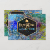 PixDezines Galaxy Abstracte Mitzvah Receptie (Voorkant / Achterkant)