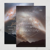 PixDezines Galaxy, Andromen Milky Way Bar Mitzvah Kaart (Voorkant / Achterkant)