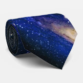 PixDezines GALAXY ASTRONOMY EXPLORATIE/COSMIC Stropdas (Opgerold)