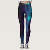 PixDezines Galaxy / Kosmische Energie Leggings (Voorkant)