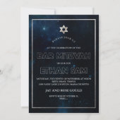 PixDezines Galaxy/Space Bat Mitzvah Kaart (Achterkant)