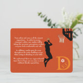 ✡ PixDezines Game On! Basketbalbar Mitzvah Enclo Kaart (Staand voorkant)