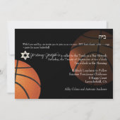 ✡ PixDezines gamen aan! Basketball Bar Mitzvah Kaart (Achterkant)