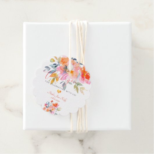 PixDezines Garden Rozen Waterverf Dank u Bedankjes Labels (In situ)