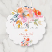 PixDezines Garden Rozen Waterverf Dank u Bedankjes Labels (Voorkant)