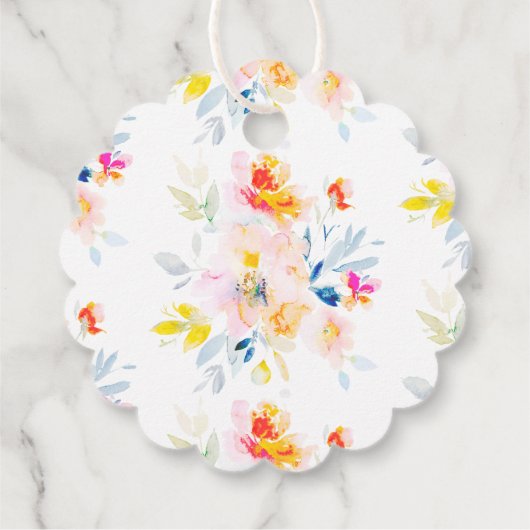 PixDezines Garden Rozen Waterverf Dank u Bedankjes Labels (Achterkant)