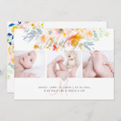 PixDezines geboorte aankondiging + douche dank u (Voorkant / Achterkant)