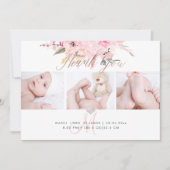 PixDezines geboorte aankondiging + douche dank u (Voorkant)