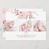 PixDezines geboorte aankondiging + douche dank u (Voorkant / Achterkant)