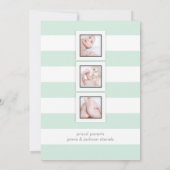 PixDezines geboorteaankondiging/DIYcolor strepen Aankondiging (Achterkant)