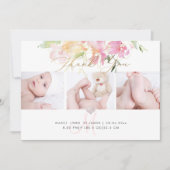 PixDezines Geboorteaankondiging+Shower Dank u Kaart (Voorkant)