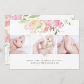 PixDezines Geboorteaankondiging+Shower Dank u Kaart (Voorkant / Achterkant)