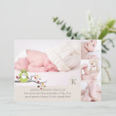 PixDezines geboortebekendmaking van fotosjabloon Aankondiging (Staand voorkant)