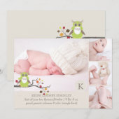 PixDezines geboortebekendmaking van fotosjabloon Aankondiging (Voorkant / Achterkant)