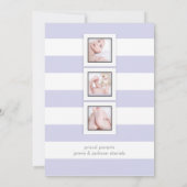 PixDezines geboortekaartje/DIYcolor strepen Aankondiging (Achterkant)