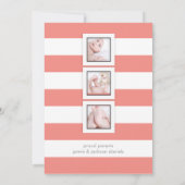 PixDezines geboortekaartje/DIYcolor strepen Aankondiging (Achterkant)