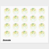 PixDezines geel/groen/lantaarns/diy achtergrond Ronde Sticker (Vel)