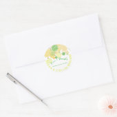 PixDezines geel/groen/lantaarns/diy achtergrond Ronde Sticker (Envelop)