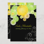 PixDezines geel+groene lantaarns Kaart (Voorkant / Achterkant)