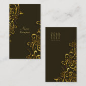 PixDezines Gegoten ijzeren wervelingen/donkere cho Visitekaartje (Voorkant / Achterkant)