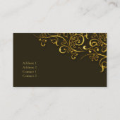 PixDezines Gegoten ijzeren wervelingen/donkere cho Visitekaartje (Achterkant)