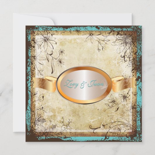 PixDezines Geheime Garden, herfst bruiloft Kaart (Achterkant)