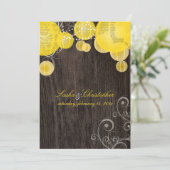 PixDezines gele lantaarns/houten panelen buiten Kaart (Staand voorkant)