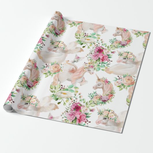 PixDezines Geloven in Eenhoorns | DIY-achtergrond Cadeaupapier (Uitgerold)