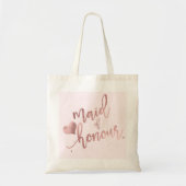 PixDezines gemaakt van../Faux Roos Gold Script Tote Bag (Voorkant)