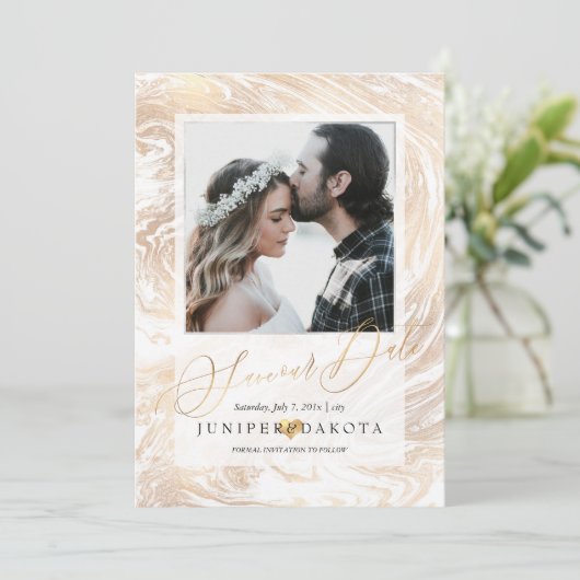 PixDezines gemarmerd faux goud Kaart (Staand voorkant)